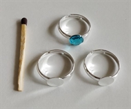 Regulerbare ringe med 8 mm. plade